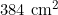 384 \text{ cm}^2