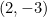 (2, -3)