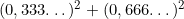 (0,333…)^2 + (0,666…)^2
