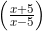 \left( \frac{x+5}{x-5} \right)