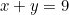 x + y = 9
