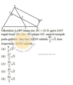 Bangun Datar Simak UI Matematika Dasar 2019 Kode 1 Nomor 7 anloneducation.com