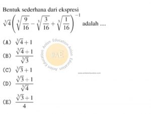Eksponen Simak UI Matematika Dasar 2016 Kode 1 Nomor 1 anloneducation.com