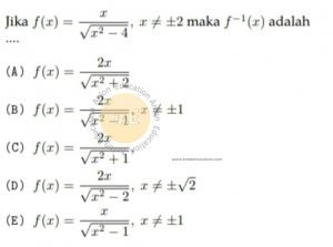 Fungsi Komposisi Fungsi Invers Simak UI Matematika Dasar 2010 Kode 204 Nomor 1 anloneducation.com