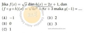 Fungsi Komposisi Fungsi Invers Simak UI Matematika Dasar 2010 Kode 207 Nomor 13 anloneducation.com