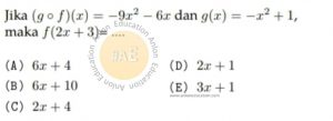Fungsi Komposisi Fungsi Invers Simak UI Matematika Dasar 2010 Kode 208 Nomor 2 anloneducation.com