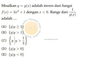 Fungsi Komposisi Fungsi Invers Simak UI Matematika Dasar 2013 Kode 331 Nomor 12 anloneducation.com