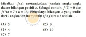 Fungsi Komposisi Fungsi Invers Simak UI Matematika Dasar 2014 Kode 1 Nomor 2 anloneducation.com