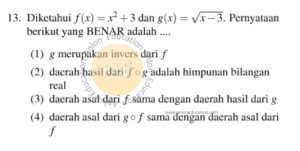 Fungsi Komposisi Fungsi invers Simak UI Matematika Dasar 2016 Kode 1 Nomor 13 anloneducation.com