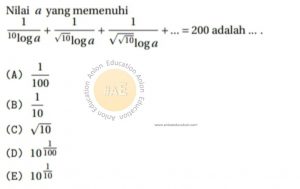 Logaritma atau Barisan dan Deret Aritmatika Geometri Simak UI Matematika Dasar 2014 Kode 2 Nomor 2 anloneducation.com