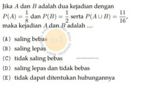 Peluang Simak UI Matematika Dasar 2010 Kode 204 Nomor 2 anloneducation.com