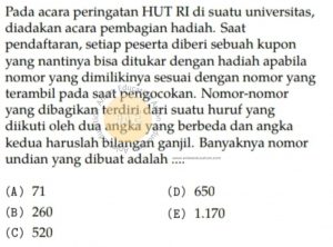 Peluang Simak UI Matematika Dasar 2010 Kode 206 Nomor 2 anloneducation.com