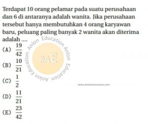 Peluang Simak UI Matematika Dasar 2019 Kode 1 Nomor 12 anloneducation.com