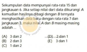 Statistika Simak UI Matematika Dasar 2009 Kode 911 Nomor 17