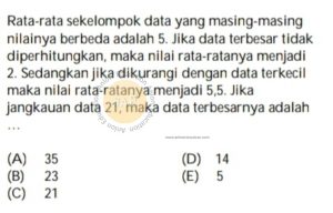 Statistika Simak UI Matematika Dasar 2009 Kode 931 Nomor 18