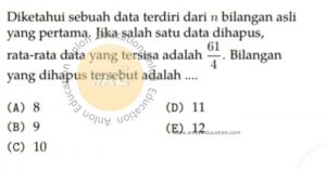 Statistika Simak UI Matematika Dasar 2013 Kode 333 Nomor 13 anloneducation.com