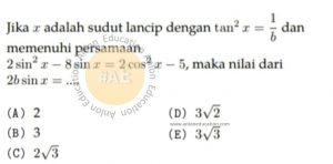 Trigonometri Simak UI Matematika Dasar 2011 Kode 211 Nomor 9 anloneducation.com