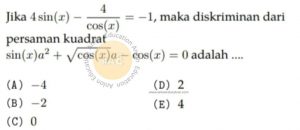 Trigonometri atau Persamaan Kuadrat Simak UI Matematika Dasar 2012 Kode 223 Nomor 1 anloneducation.com