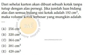 Turunan Simak UI Matematika Dasar 2012 Kode 221 Nomor 13 anloneducation.com