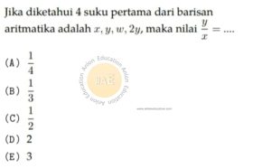 Barisan dan Deret Aritmatika Geometri Simak UI Matematika Dasar 2011 Kode 213 Nomor 2 anloneducation.com_marked