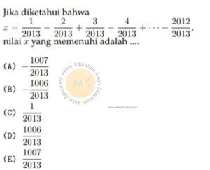 Barisan dan Deret Aritmatika Geometri Simak UI Matematika Dasar 2013 Kode 331 Nomor 3 anloneducation.com_marked