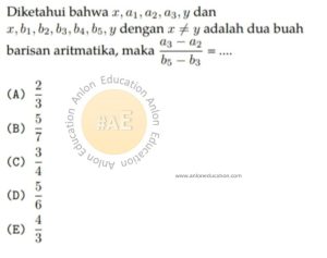 Barisan dan Deret Aritmatika Geometri Simak UI Matematika Dasar 2013 Kode 331 Nomor 8 anloneducation.com_marked