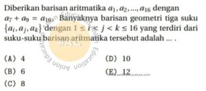 Barisan dan Deret Aritmatika Geometri Simak UI Matematika Dasar 2014 Kode 2 Nomor 9 anloneducation.com_marked