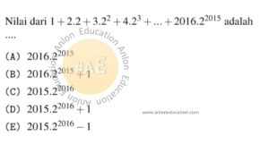 Barisan dan Deret Aritmatika Geometri Simak UI Matematika Dasar 2016 Kode 1 Nomor 7 anloneducation.com_marked