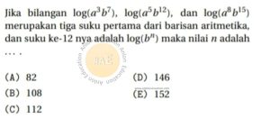 Barisan dan Deret Aritmatika atau Geometri Simak UI Matematika IPA 2015 Nomor 3 anloneducation.com_marked
