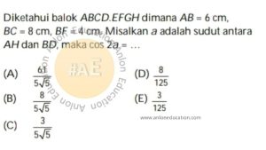 Dimensi Tiga Simak UI Matematika IPA 2009 Kode 914 Nomor 12 anloneducation.com_marked