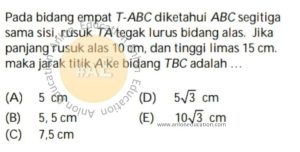 Dimensi Tiga Simak UI Matematika IPA 2009 Kode 935 Nomor 12 anloneducation.com_marked