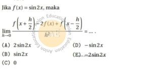 Limit atau turunan Simak UI Matematika IPA 2015 Nomor 9 anloneducation.com_marked