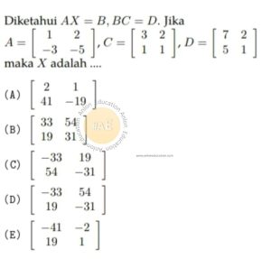 Matriks Simak UI Matematika Dasar 2010 Kode 205 Nomor 3 anloneducation.com_marked