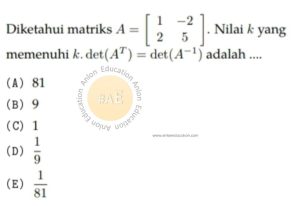 Matriks Simak UI Matematika Dasar 2010 Kode 206 Nomor 4 anloneducation.com_marked