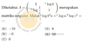 Matriks Simak UI Matematika Dasar 2012 Kode 221 Nomor 8 anloneducation.com_marked