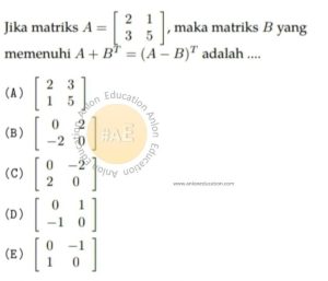 Matriks Simak UI Matematika Dasar 2012 Kode 224 Nomor 8 anloneducation.com_marked