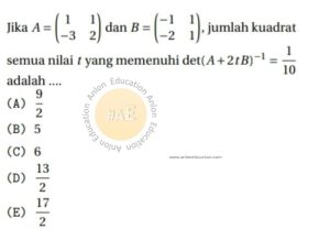 Matriks Simak UI Matematika Dasar 2019 Kode 1 Nomor 6 anloneducation.com_marked