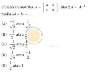 Matriks Simak UI Matematika IPA 2012 Kode 523 Nomor 6 anloneducation.com_marked