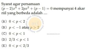 Persamaan Kuadrat Simak UI Matematika Dasar 2013 Kode 334 Nomor 1 anloneducation.com_marked