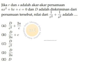Persamaan Kuadrat Simak UI Matematika Dasar 2013 Kode 333 Nomor 4 anloneducation.com_marked