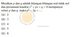 Persamaan Kuadrat Simak UI Matematika Dasar 2018 Kode 1 Nomor 3 anloneducation.com_marked