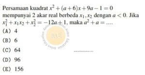 Persamaan Kuadrat Simak UI Matematika Dasar 2018 Kode 2 Nomor 3 anloneducation.com_marked