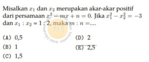 Persamaan Kuadrat Simak UI Matematika IPA 2013 Kode 132 Nomor 1 anloneducation.com_marked