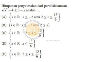 Pertidaksamaan Simak UI Matematika Dasar 2018 Kode 1 Nomor 5 anloneducation.com_marked