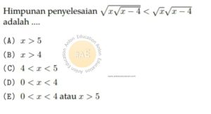 Pertidaksamaan Simak UI Matematika IPA 2011 Kode 512 Nomor 6 anloneducation.com_marked
