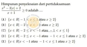 Pertidaksamaan Simak UI Matematika IPA 2011 Kode 514 Nomor 8 anloneducation.com_marked