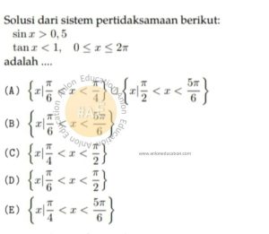 Pertidaksamaan Trigonometri Simak UI Matematika IPA 2010 Kode 508 Nomor 8 anloneducation.com_marked