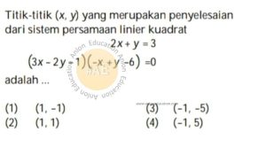 Sistem Persamaan Linear SPL Simak UI Matematika Dasar 2009 Kode 941 Nomor 18_marked