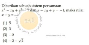 Sistem Persamaan Linear SPL Simak UI Matematika Dasar 2013 Kode 331 Nomor 16 anloneducation.com_marked