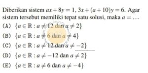 Sistem Persamaan Linear Simak UI Matematika Dasar 2018 Kode 2 Nomor 4 anloneducation.com_marked